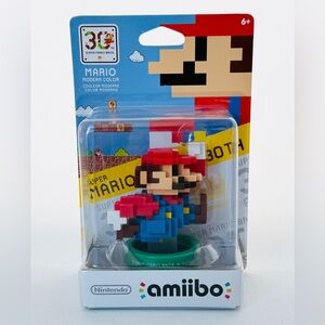 Nintendo Amiibo - Mario Modern Color (30th Anniversary) - 8-Bit Pixel - NEW NIB